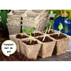 Vezelpotjes Vierkant Biologisch Afbreekbaar - 6 × 6 Cm - Set Van 24 Stuks -Gardena Verkoopwinkel kokos potjes vierkant 6 cm 1519297688 1 600