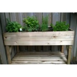Verhoogde Moestuinbak - 120 × 60 × 86,5 Cm -Gardena Verkoopwinkel kweektafel hout naturel 1535801203 1 600
