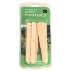 Plantenlabels Hout - 15 Cm - Set Van 10 Stuks
