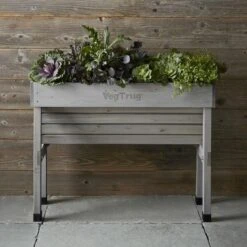 Vegtrug Verhoogde Kweektafel Grijs - 100 × 80 × 80 Cm -Gardena Verkoopwinkel vegtrug grijs 1 m 1517220431 1 600